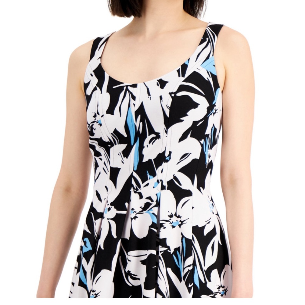 Nine West printed fit & flare Dres New - Picture 5 of 8